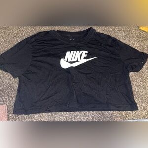 Nike Black Tee with White Logo